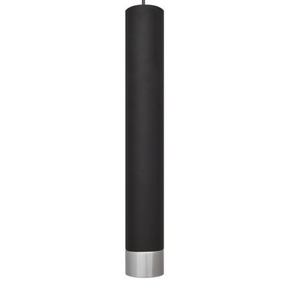 LED Lustra ar auklu TUBA 3xGU10/4,8W/230V melna/spīdīgs hroma