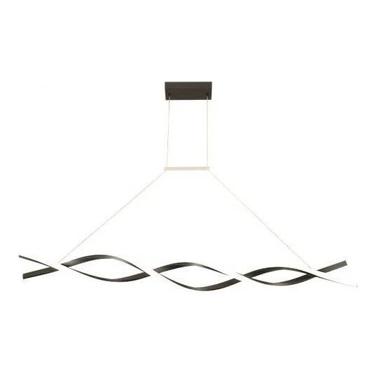 LED Lustra ar auklu TWIST LED/37W/230V 4000K 120 cm melna
