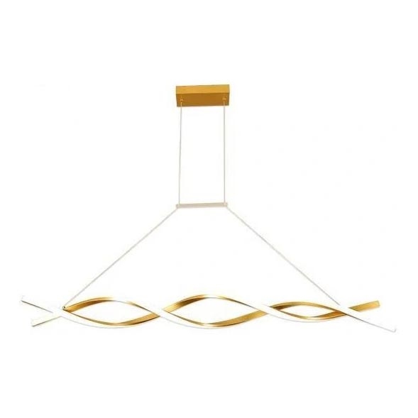 LED Lustra ar auklu TWIST LED/37W/230V 4000K 120 cm zelta