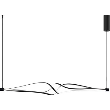 LED Lustra ar auklu TWISTER LED/56W/230V melna