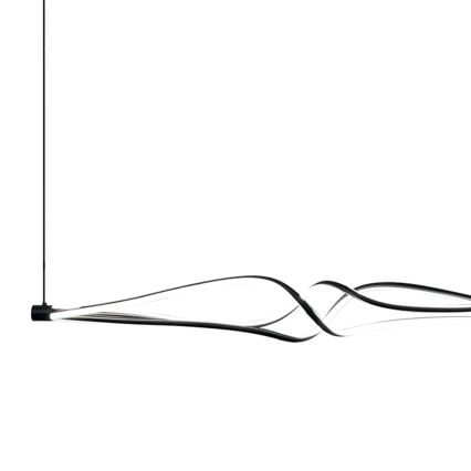 LED Lustra ar auklu TWISTER LED/56W/230V melna