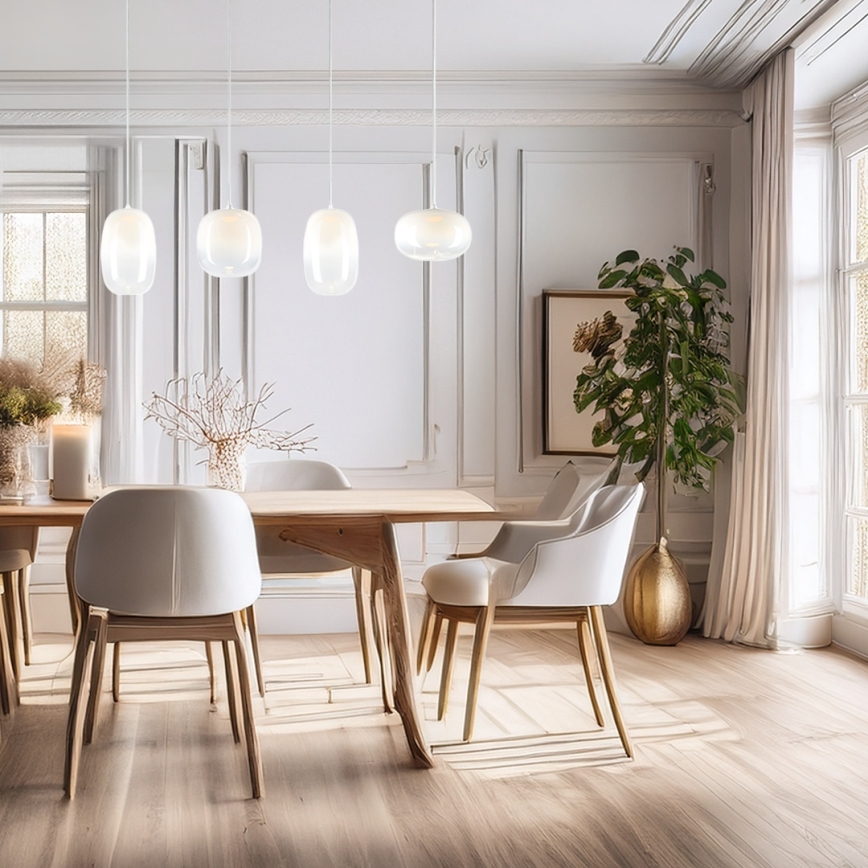 LED Lustra ar auklu VASO LED/15W/230V balta