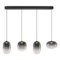 LED Lustra ar auklu VASO LED/15W/230V melna/dūmakains