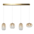 LED Lustra ar auklu VASO LED/15W/230V zelta/dūmakains