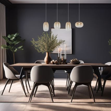 LED Lustra ar auklu VASO LED/15W/230V zelta/dūmakains