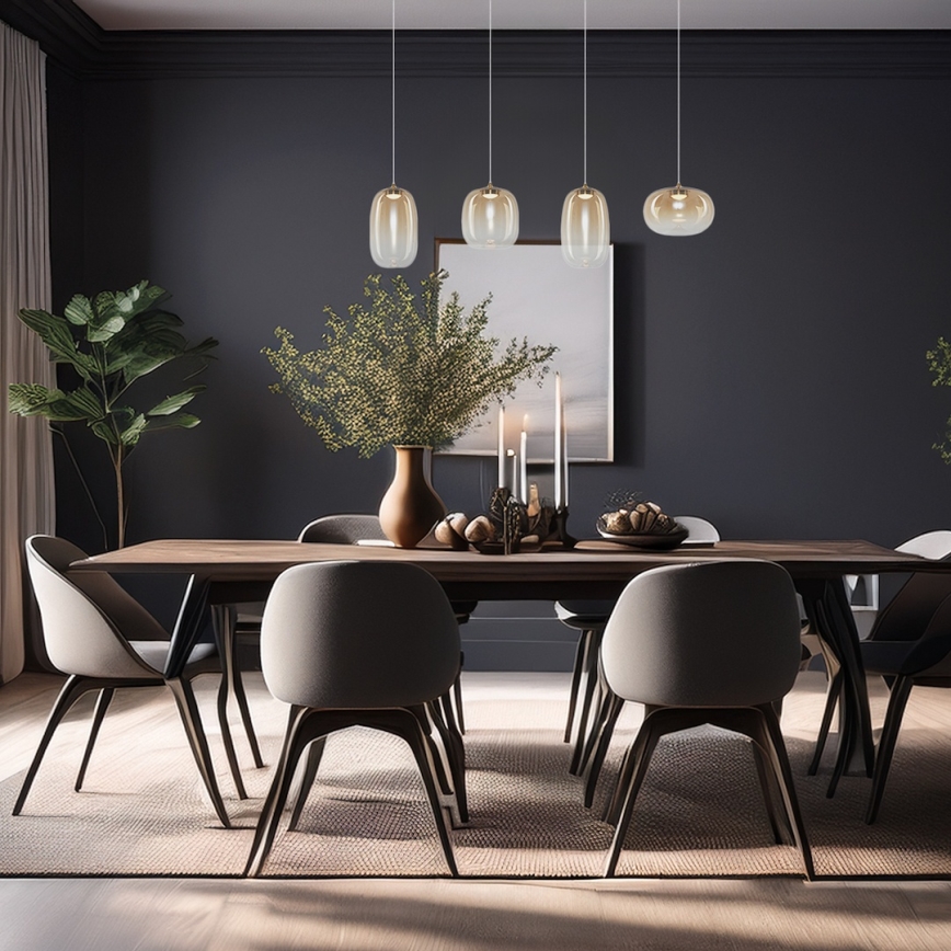 LED Lustra ar auklu VASO LED/15W/230V zelta/dūmakains