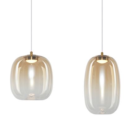 LED Lustra ar auklu VASO LED/15W/230V zelta/dūmakains