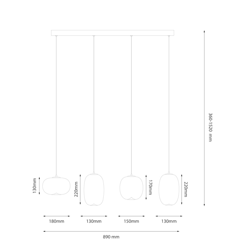 LED Lustra ar auklu VASO LED/15W/230V zelta/dūmakains