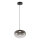 LED Lustra ar auklu VASO LED/4W/230V d. 18 cm melna/dūmakains