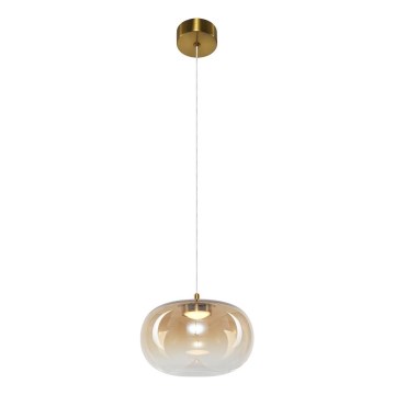 LED Lustra ar auklu VASO LED/4W/230V d. 18 cm zelta/dūmakains