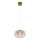 LED Lustra ar auklu VASO LED/4W/230V d. 18 cm zelta/dūmakains
