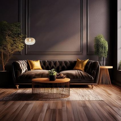 LED Lustra ar auklu VASO LED/4W/230V d. 18 cm zelta/dūmakains