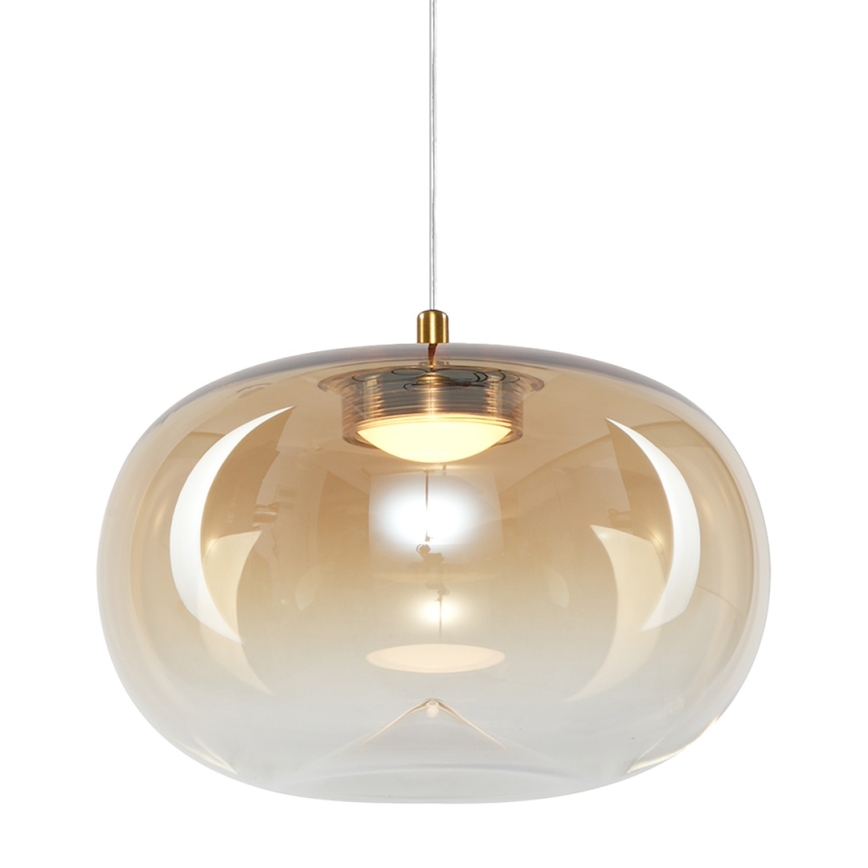 LED Lustra ar auklu VASO LED/4W/230V d. 18 cm zelta/dūmakains