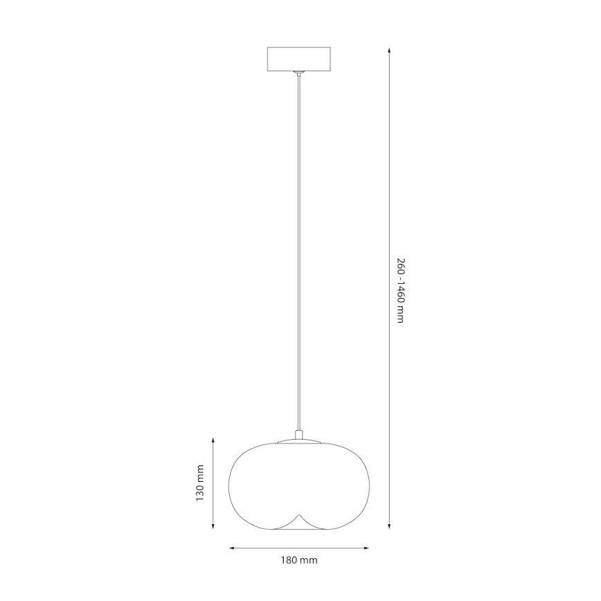 LED Lustra ar auklu VASO LED/4W/230V d. 18 cm zelta/dūmakains