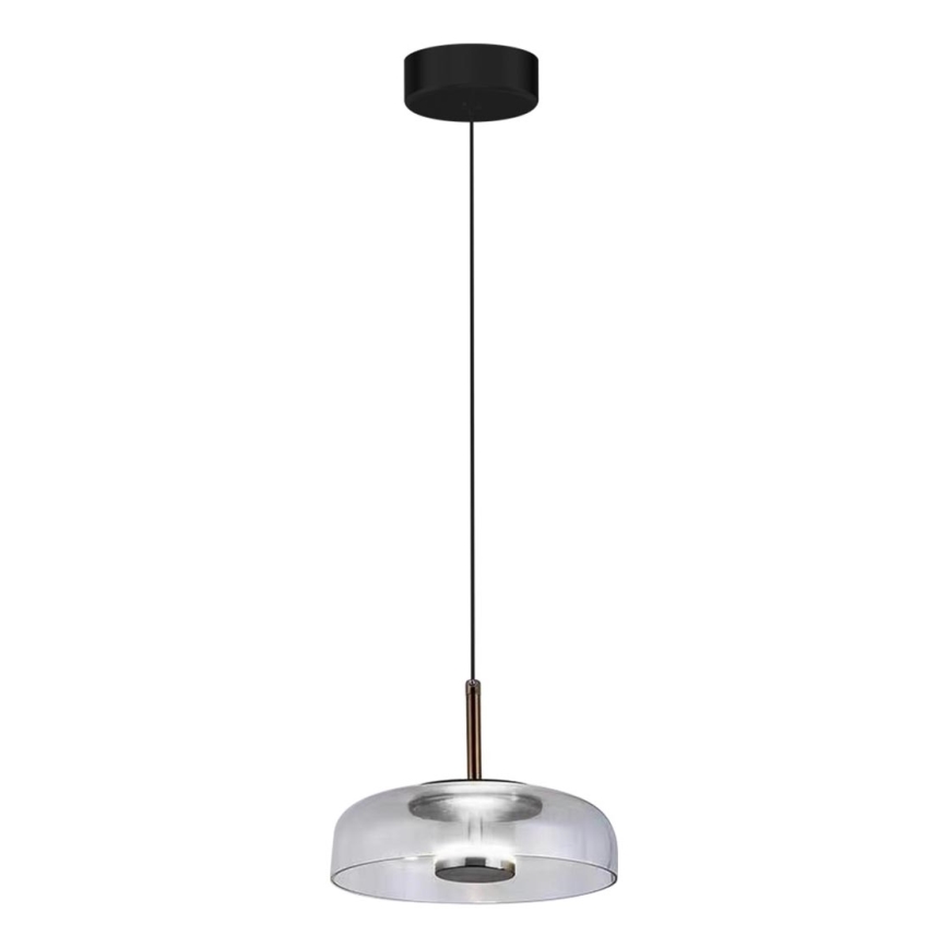 LED Lustra ar auklu VETRO LED/6W/230V pelēka/melna