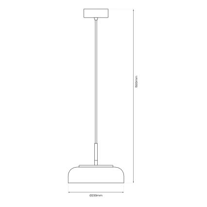 LED Lustra ar auklu VETRO LED/6W/230V pelēka/melna