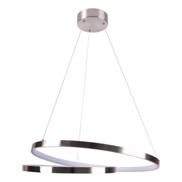 LED Lustra ar auklu ZEFIRA LED/40W/230V 4000K d. 50 cm spīdīgi hromēts