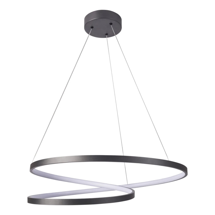 LED Lustra ar auklu ZEFIRA LED/52W/230V 4000K d. 60 cm antracīta