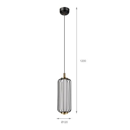 LED lustra ar kabeli BONNIE LED/15W/230V 3000K melna