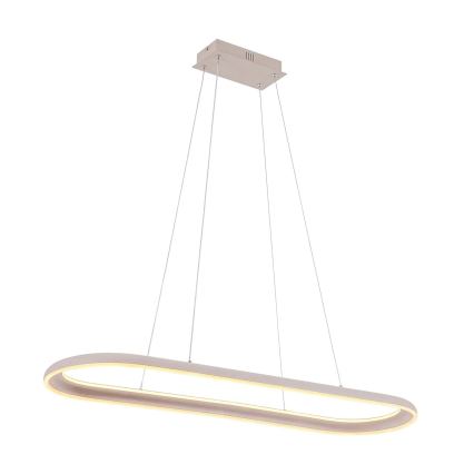 LED lustra ar kabeli CASHMERE LED/80W/230V 30x100 cm balta