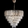 LED Lustra ar ķēdi 9xE27/60W/230V + 6xLED/6W d. 50 cm zelta