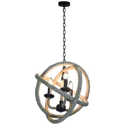 LED Lustra ar ķēdi ROPE GLOBO 3xE14/4,3W/230V
