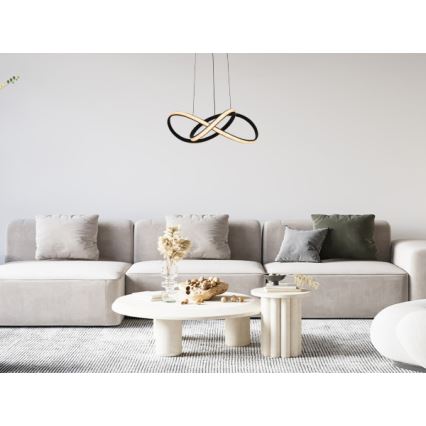 LED regulējama lustra uz kabeļa LED/65W/230V 3000-6500K Ø 49 cm ar tālvadības pulti