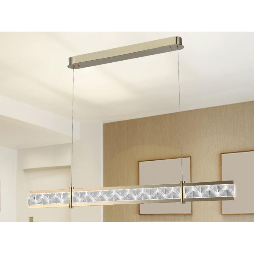 LED regulējama kristāla lustra uz troses ENRIQUE LED/20W//230V 3000-6000K + tālvadība