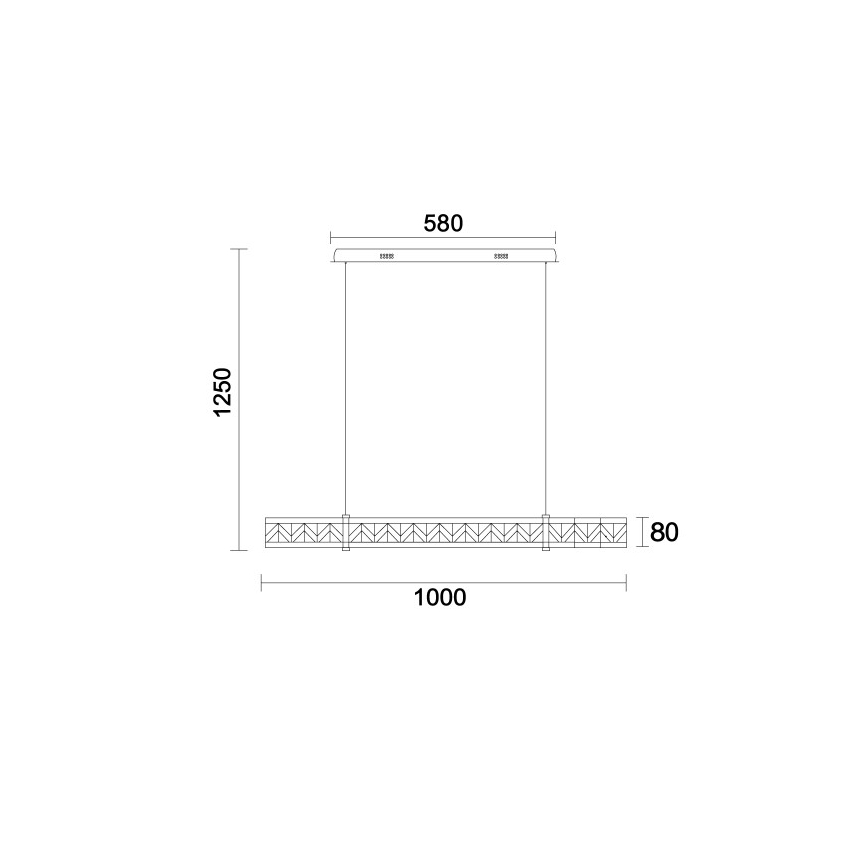LED regulējama kristāla lustra uz troses ENRIQUE LED/20W//230V 3000-6000K + tālvadība