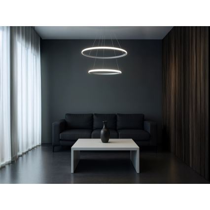 Regulējama LED lustra uz troses LED/55W/230V 3000-6500K Ø 60 cm + tālvadības pults