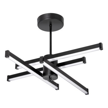 LED Lustra ar stieni 4xLED/10W/230V 3000-6500K d. 68 cm melna