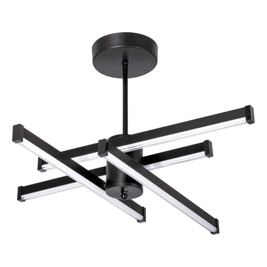 LED Lustra ar stieni 4xLED/10W/230V 3000-6500K d. 68 cm melna