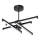LED Lustra ar stieni 4xLED/10W/230V 3000-6500K d. 68 cm melna