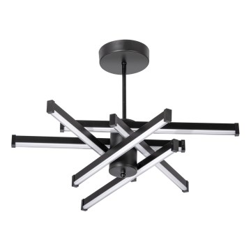 LED Lustra ar stieni 6xLED/10W/230V 3000-6500K d. 66 cm melna
