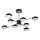 LED Lustra ar stieni 8xLED/7W/230V + LED/6W 3000-6000K d. 77 cm zelta/melna