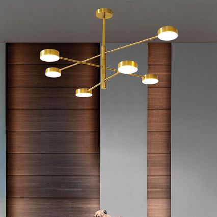 LED Lustra ar stieni LED/30W/230V 3000K zelta