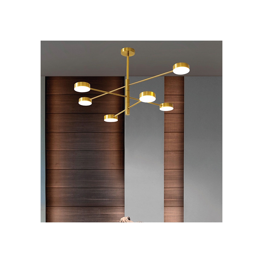 LED Lustra ar stieni LED/30W/230V 3000K zelta