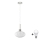 LED lustra ar trosi HARMA 1xE27/60W/230V Ø 25 cm matēts hroms/balts