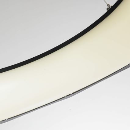 LED lustra ar trosi REUS LED/36W/230V 4000K Ø61 cm melna