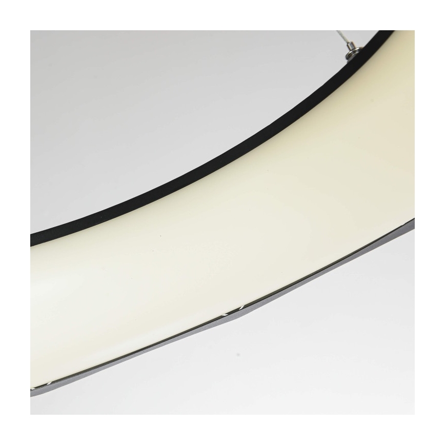 LED lustra ar trosi REUS LED/36W/230V 4000K Ø61 cm melna