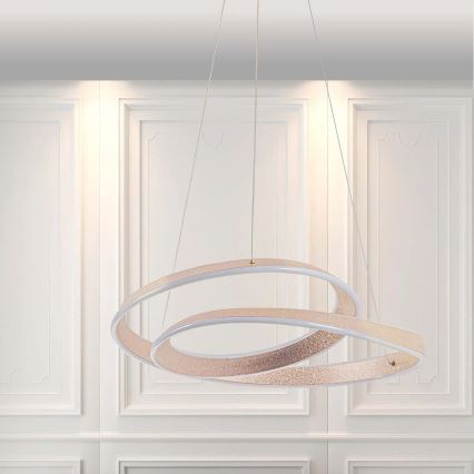 LED lustra GLOW uz troses, 75 W, 230 V, 4000 K, Ø 60 cm, zelta