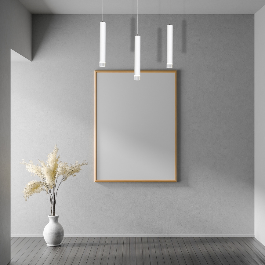 LED Lustra uz auklas ALBA 3xLED/15W/230V balts