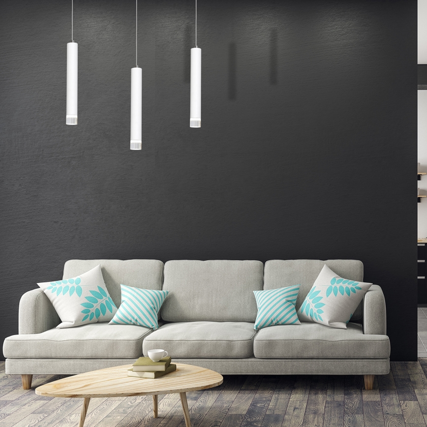 LED Lustra uz auklas ALBA 3xLED/15W/230V balts