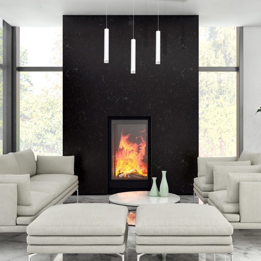 LED Lustra uz auklas ALBA 3xLED/15W/230V balts