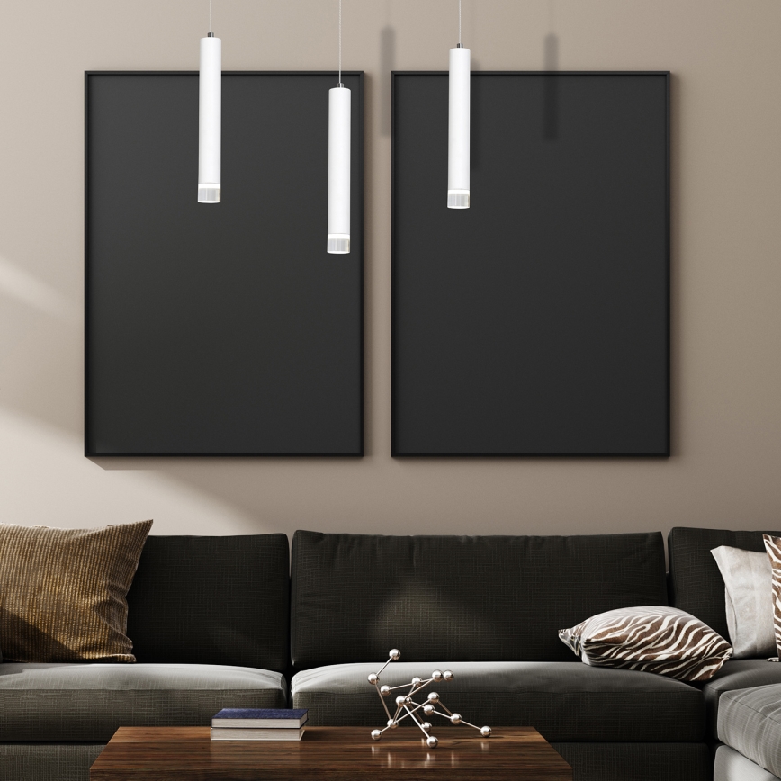 LED Lustra uz auklas ALBA 3xLED/15W/230V balts