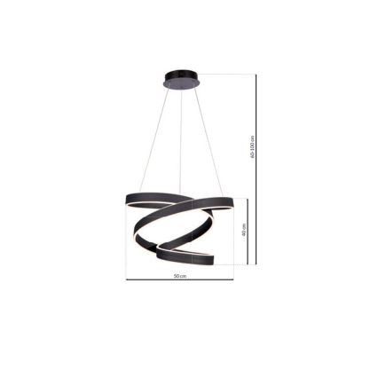 LED Lustra uz auklas ANDROMEDA LED/45W/230V