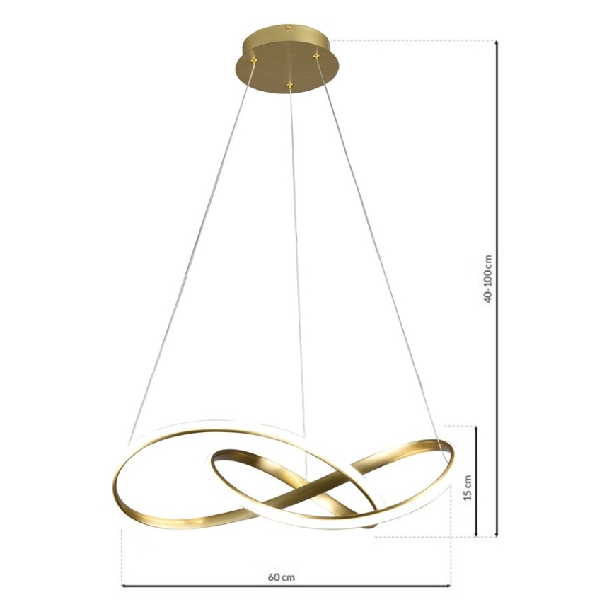 LED Lustra uz aukļas CAPPIO LED/36W/230V zelta
