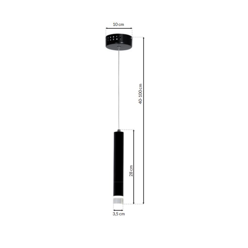 LED Lustra uz auklas CARBON LED/5W/230V