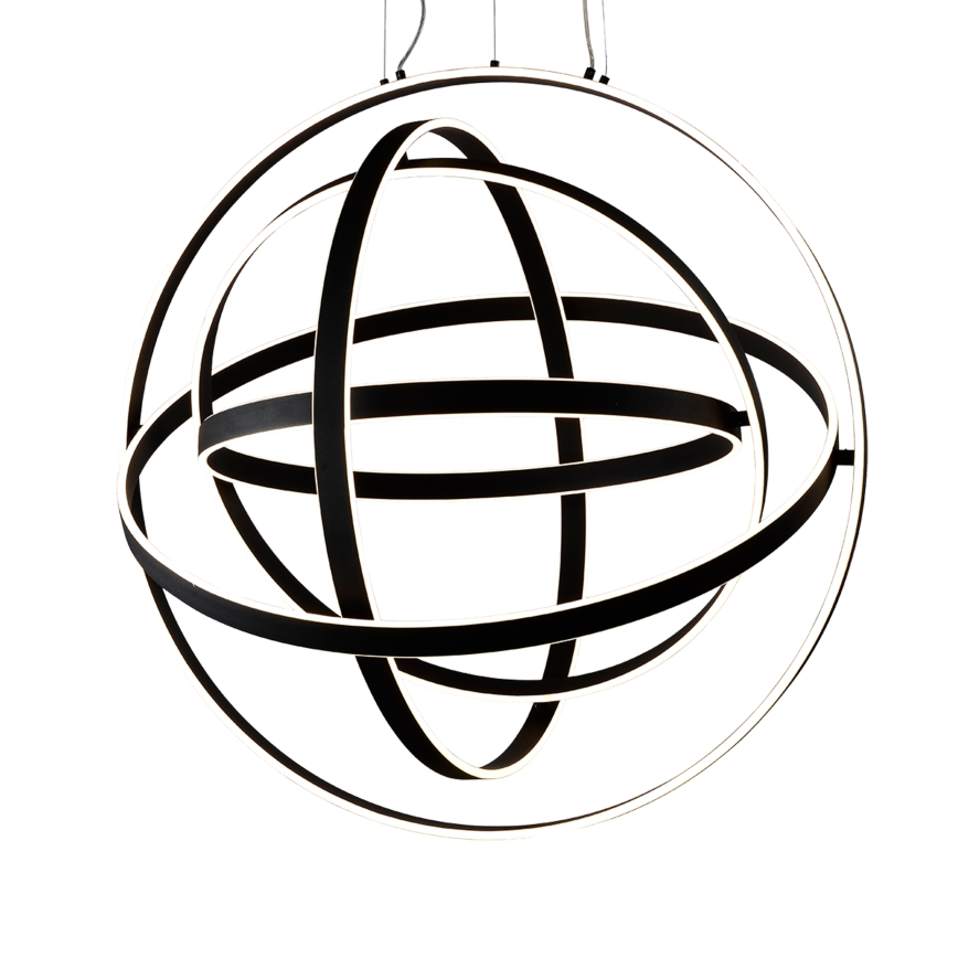 LED Lustra uz auklas COPERNICUS 1xLED/260W/230V melna
