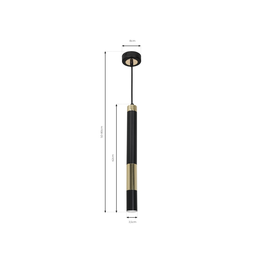 LED Lustra uz auklas DALLAS 1xGU10/3W/230V